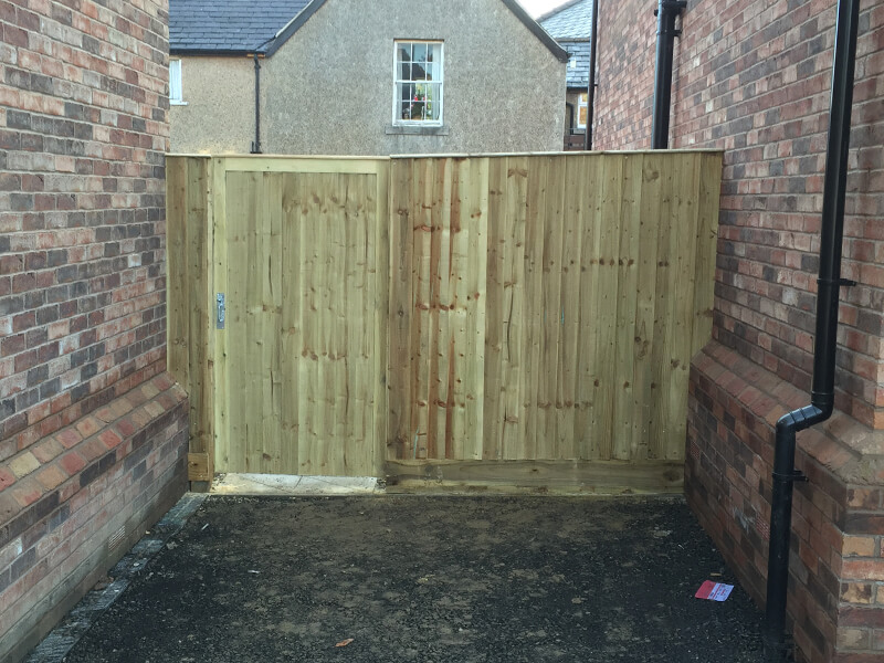 Wooden gate and fence
